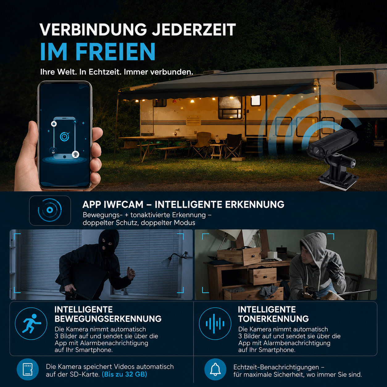 CamperSicht™– Kabellose Rückfahrkamera für Wohnwagen & Camper